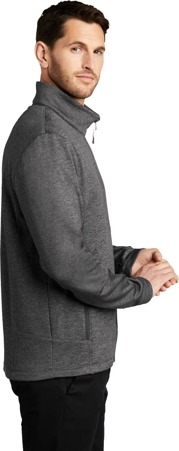 Port Authority F905 Collective Striated Fleece Jacket - Sterling Gray Heather