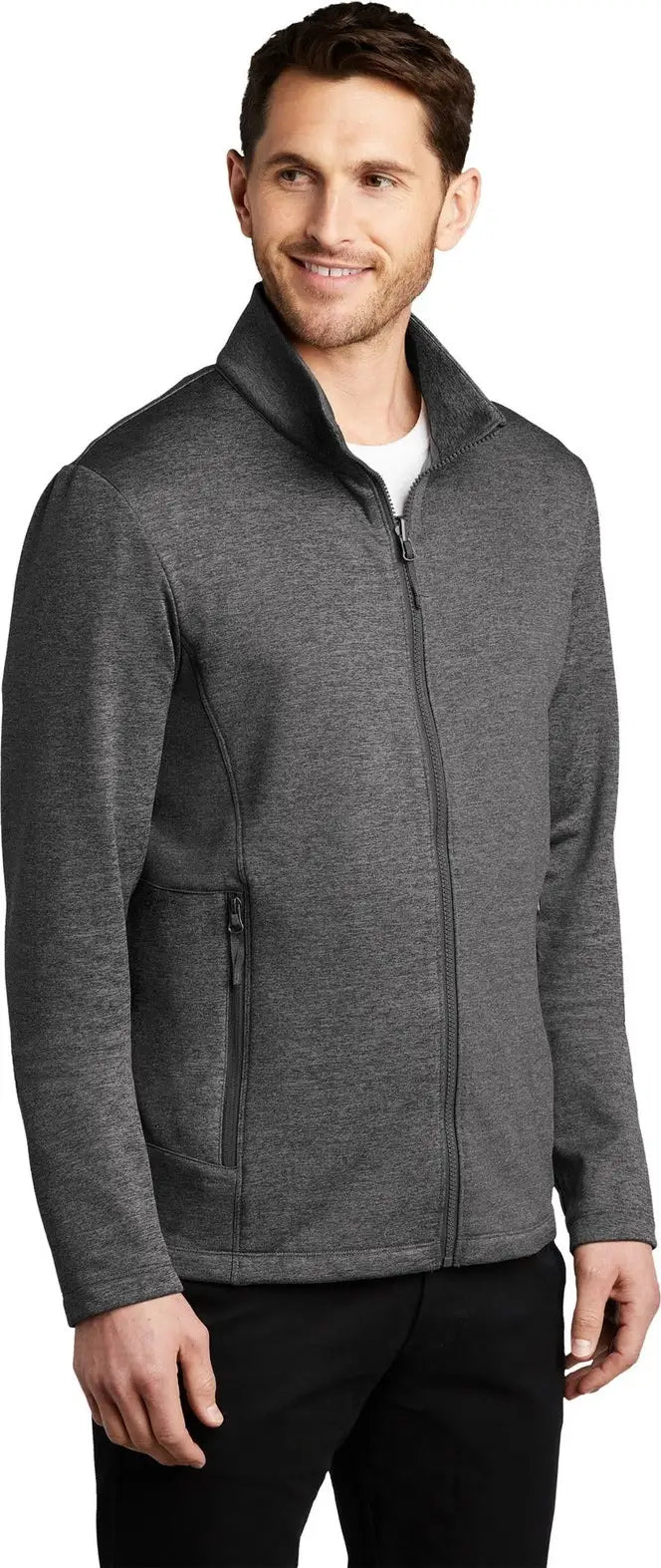 Port Authority F905 Collective Striated Fleece Jacket - Sterling Gray Heather