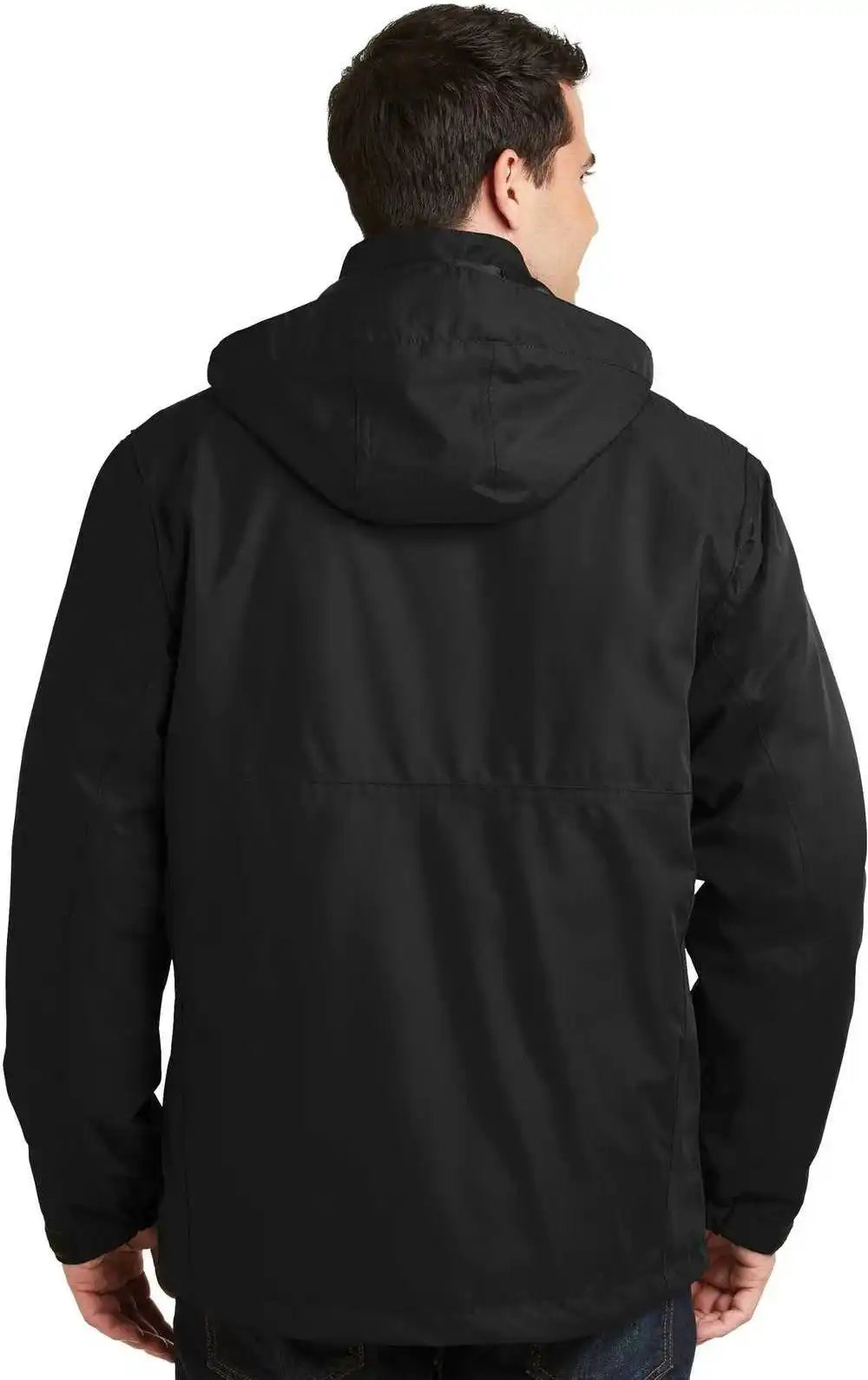 Port Authority J302 Herringbone 3-in-1 Parka - Black