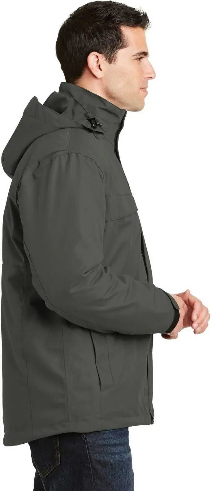 Port Authority J302 Herringbone 3-in-1 Parka - Spruce Green