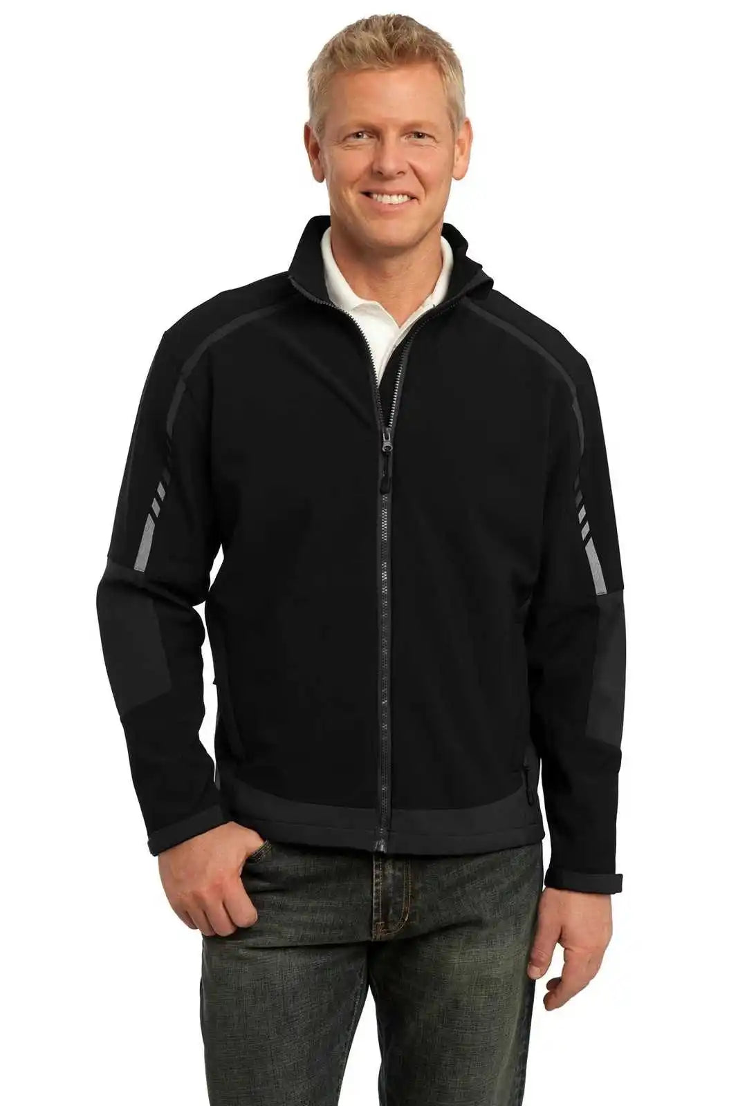 Port Authority J307 Embark Soft Shell Jacket - Black Deep Gray