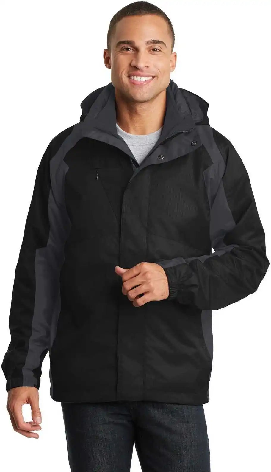 Port Authority J310 Ranger 3-in-1 Jacket - Black Ink Gray