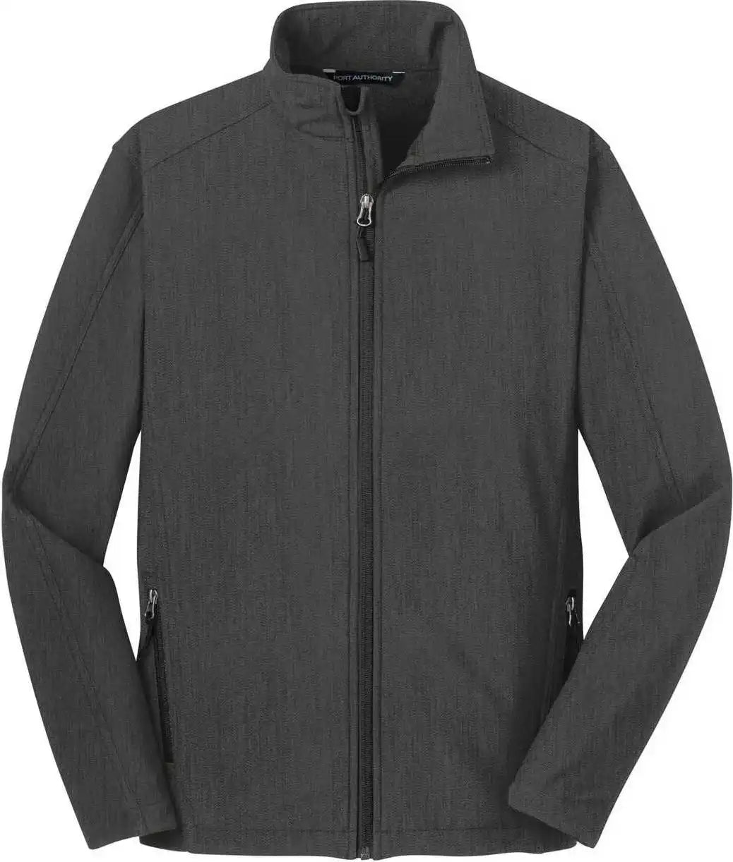 Port Authority J317 Core Soft Shell Jacket - Black Charcoal Heather
