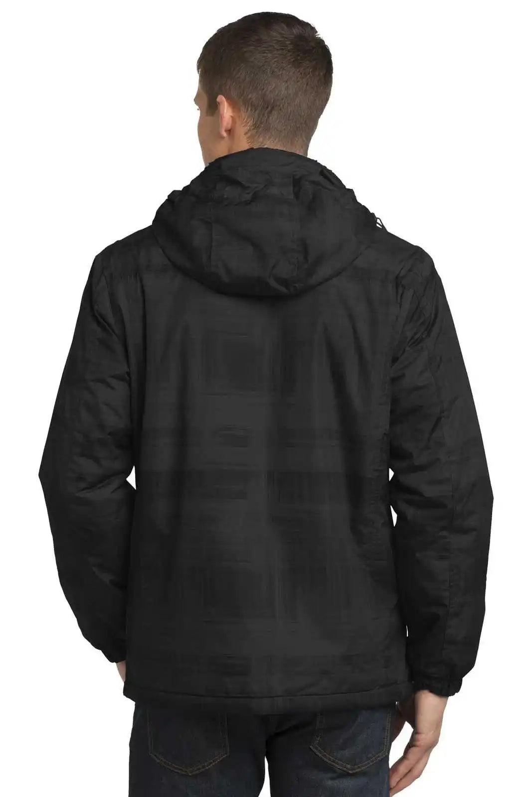 Port Authority J320 Brushstroke Print Insulated Jacket - Black