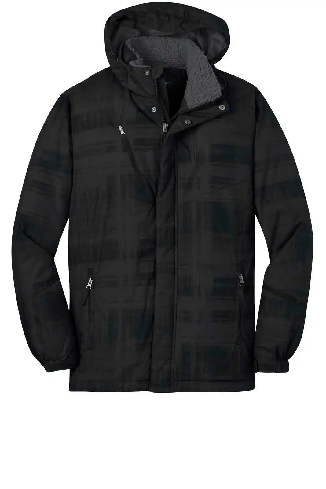 Port Authority J320 Brushstroke Print Insulated Jacket - Black
