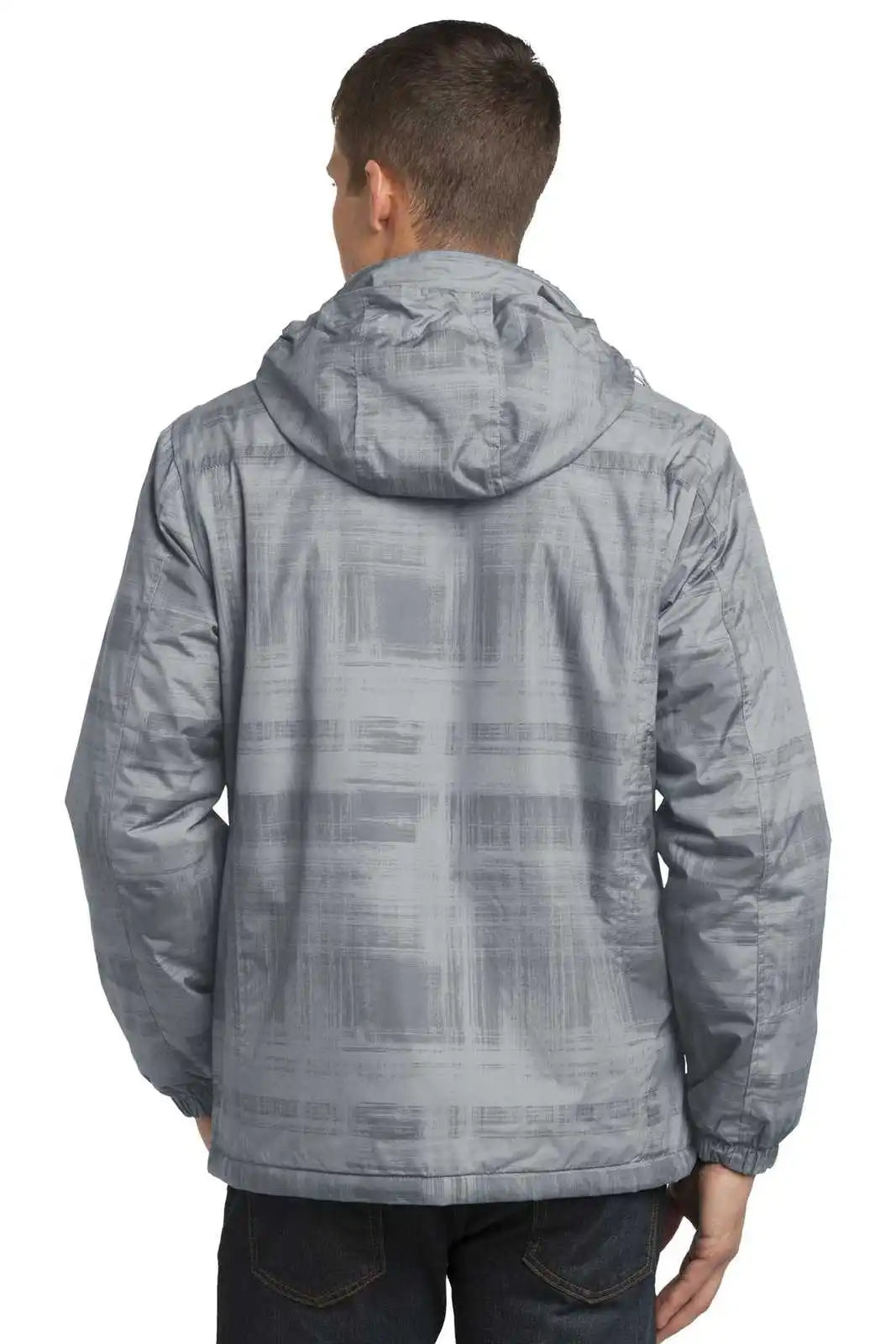 Port Authority J320 Brushstroke Print Insulated Jacket - Gray
