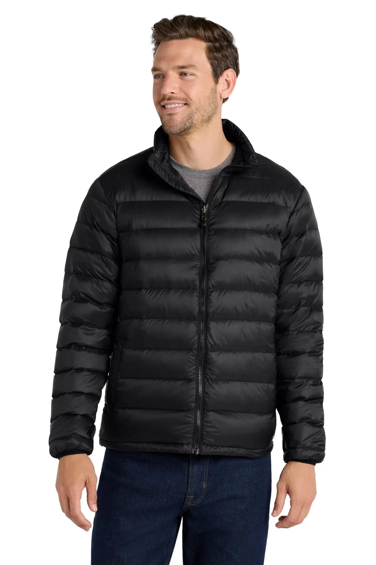Port Authority J323 Down Jacket - Black / Adult Xs