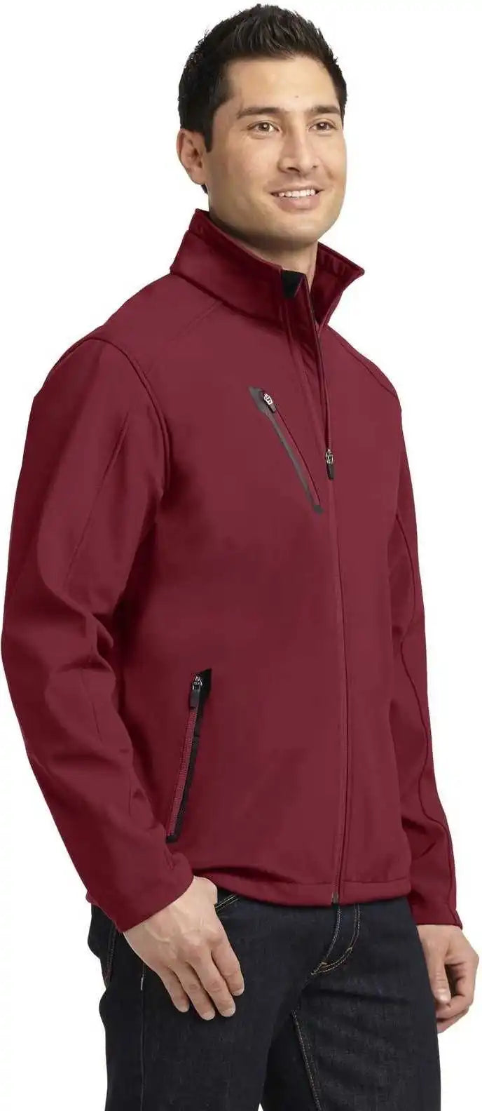 Port Authority J324 Welded Soft Shell Jacket Garnet