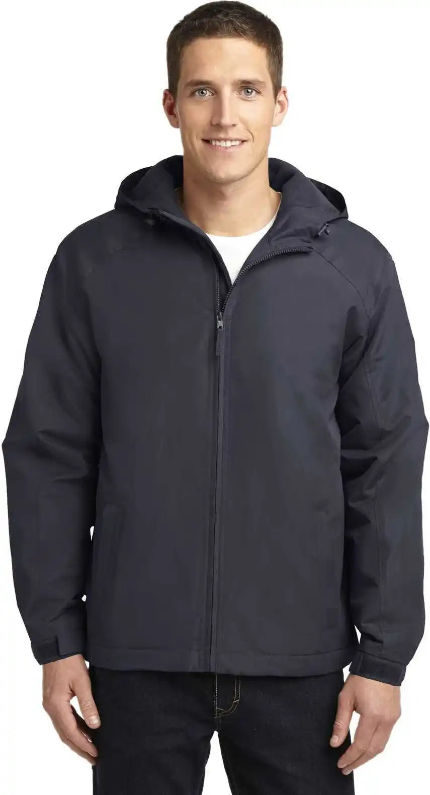 Port Authority J327 Hooded Charger Jacket - Battleship Gray