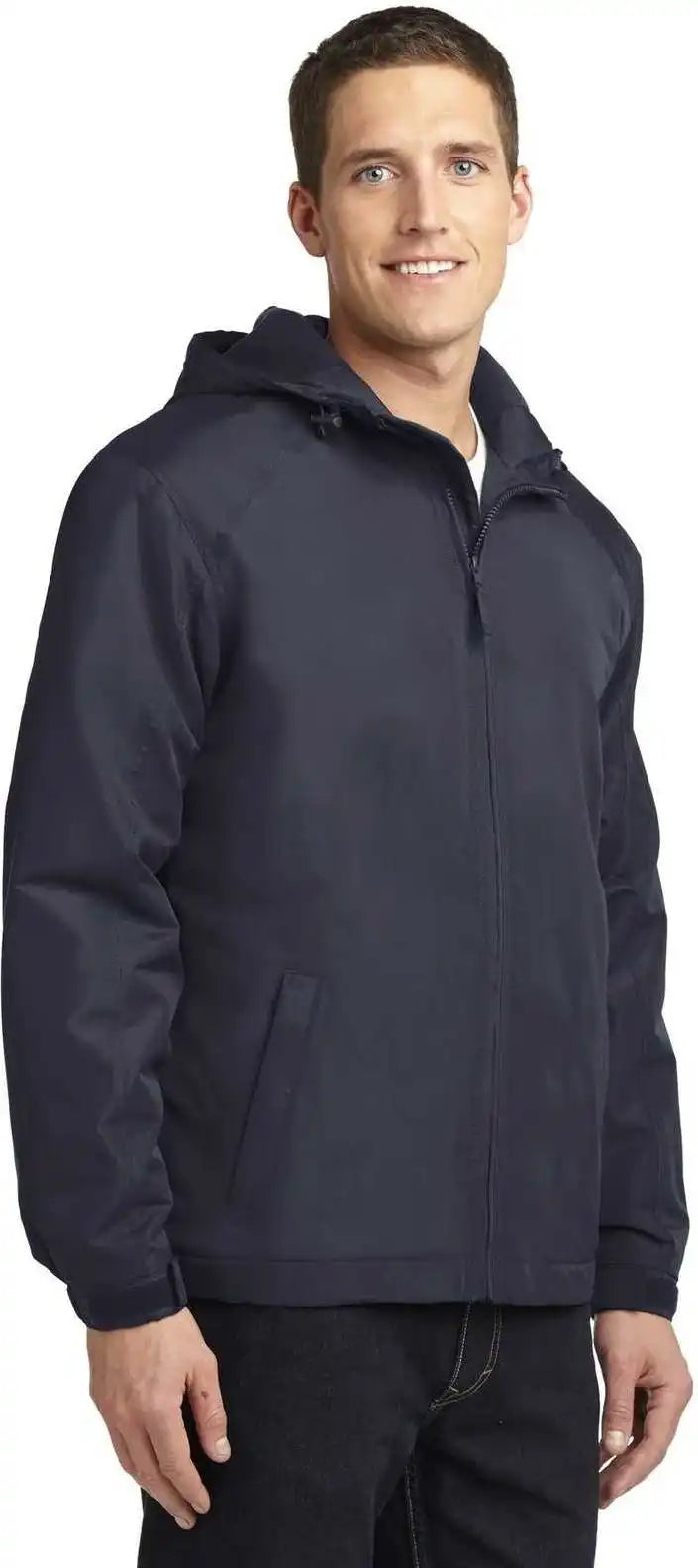 Port Authority J327 Hooded Charger Jacket Battleship Gray