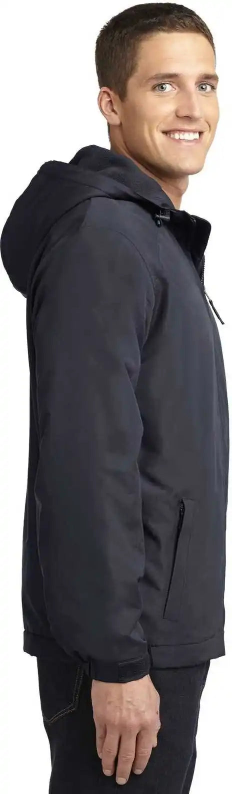 Port Authority J327 Hooded Charger Jacket Battleship Gray