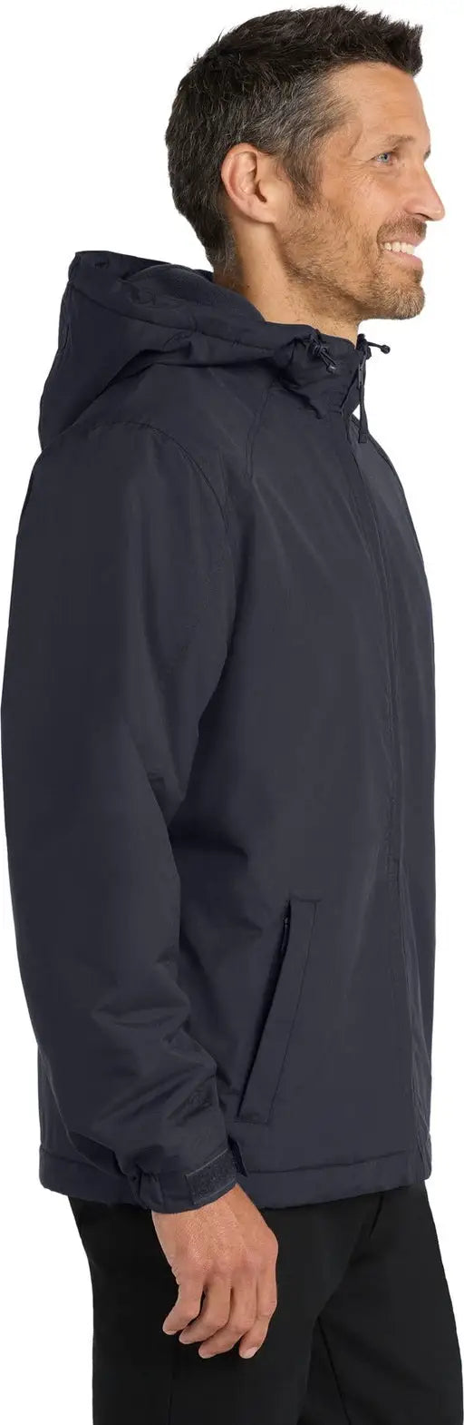 Port Authority J327 Hooded Charger Jacket - Battleship Gray