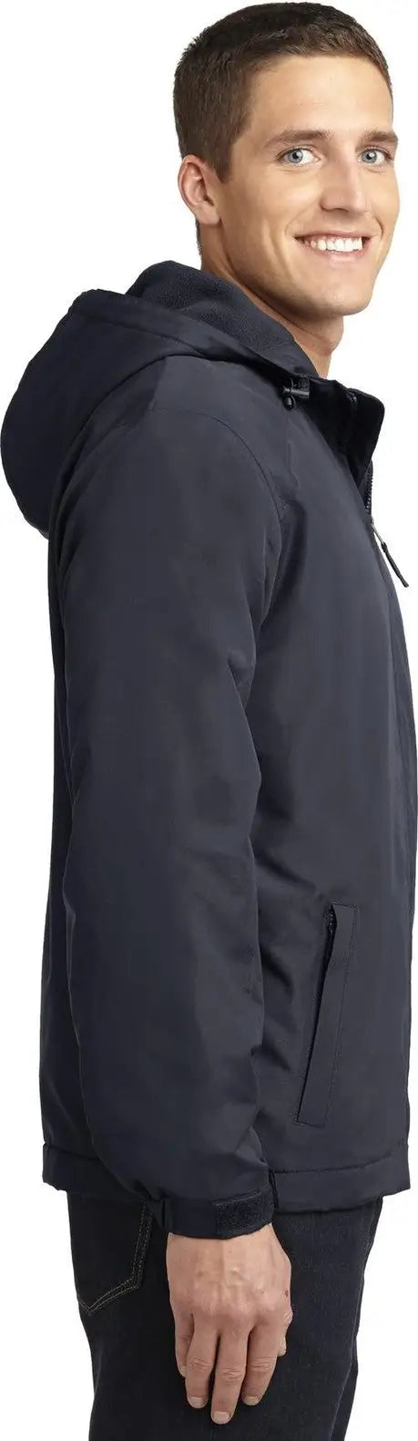 Port Authority J327 Hooded Charger Jacket - Battleship Gray