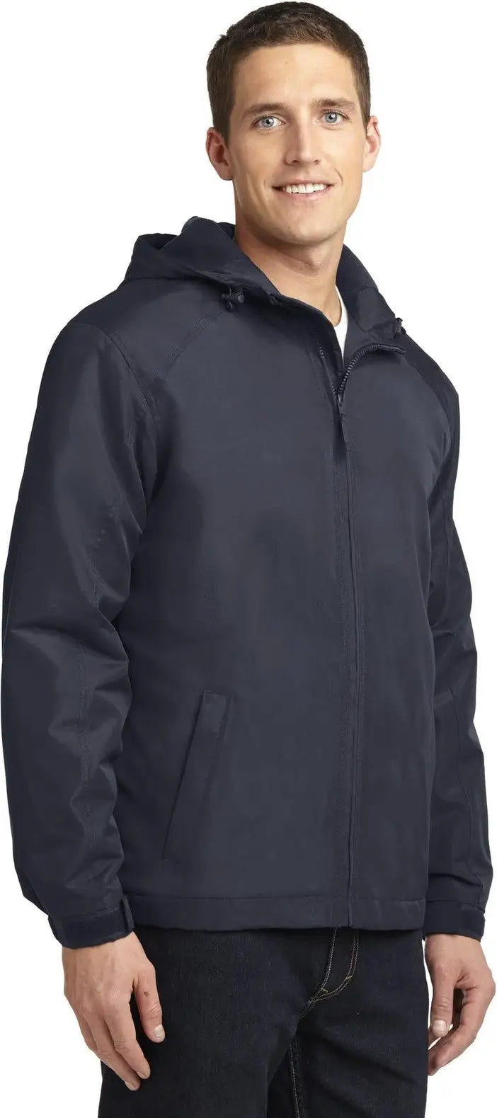 Port Authority J327 Hooded Charger Jacket - Battleship Gray