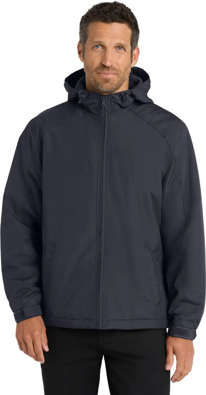 Port Authority J327 Hooded Charger Jacket - Battleship Gray