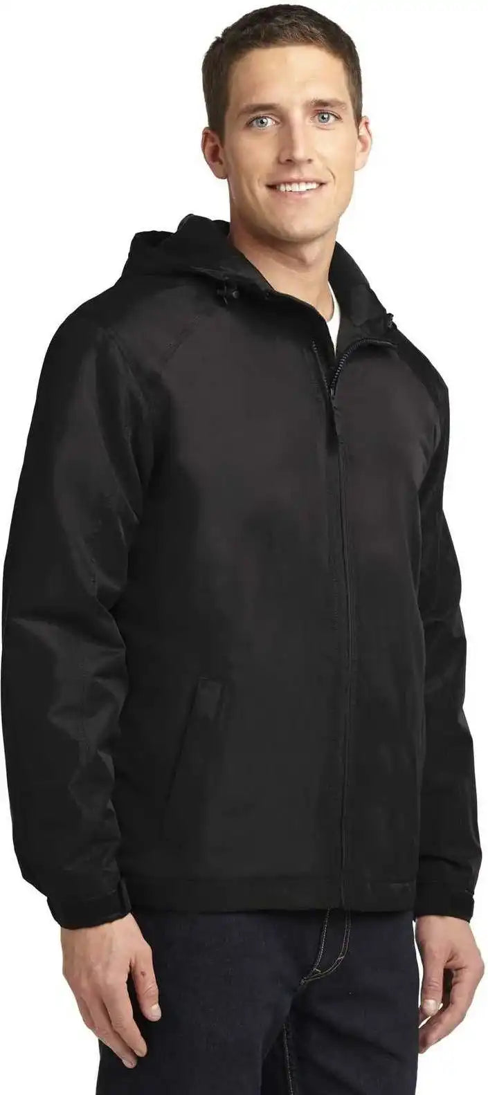 Port Authority J327 Hooded Charger Jacket True Black