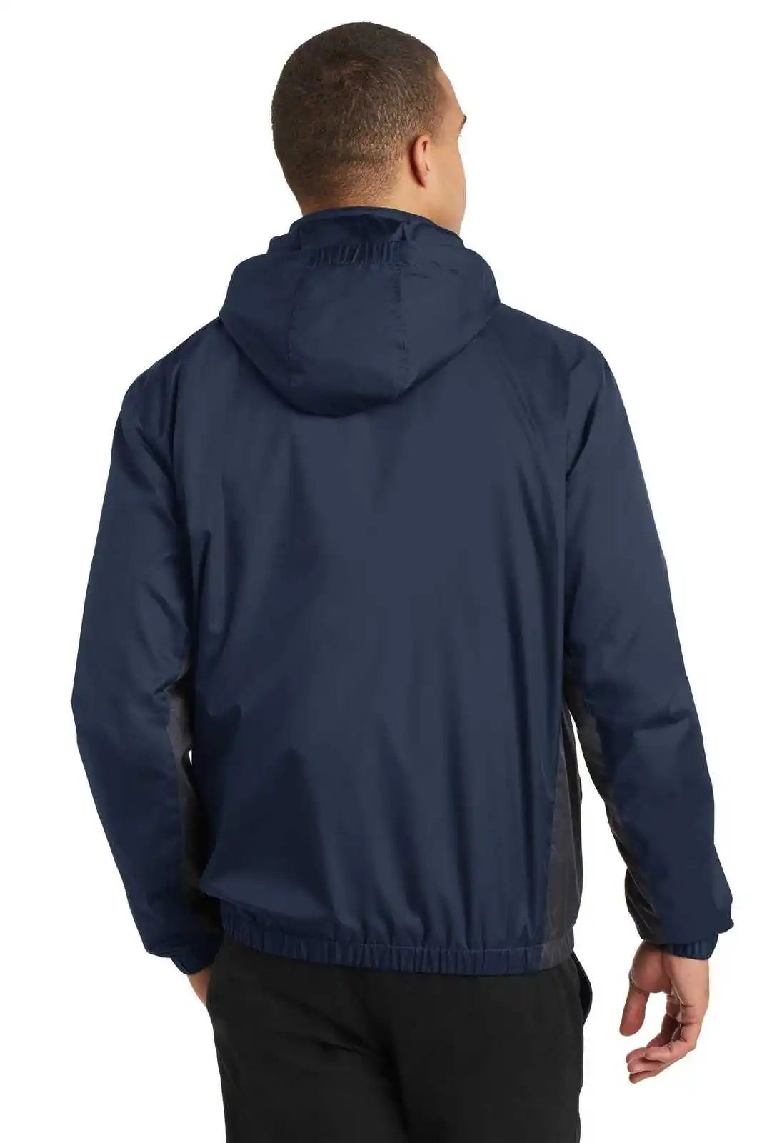 Port Authority J330 Core Colorblock Wind Jacket - Dress Blue Navy Battleship Gray