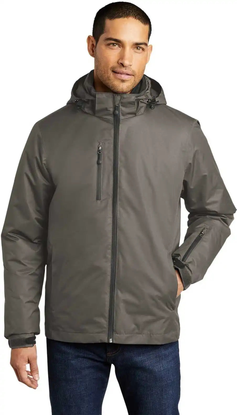 Port Authority J332 Vortex Waterproof 3 in 1 Jacket Deep Smoke Charcoal