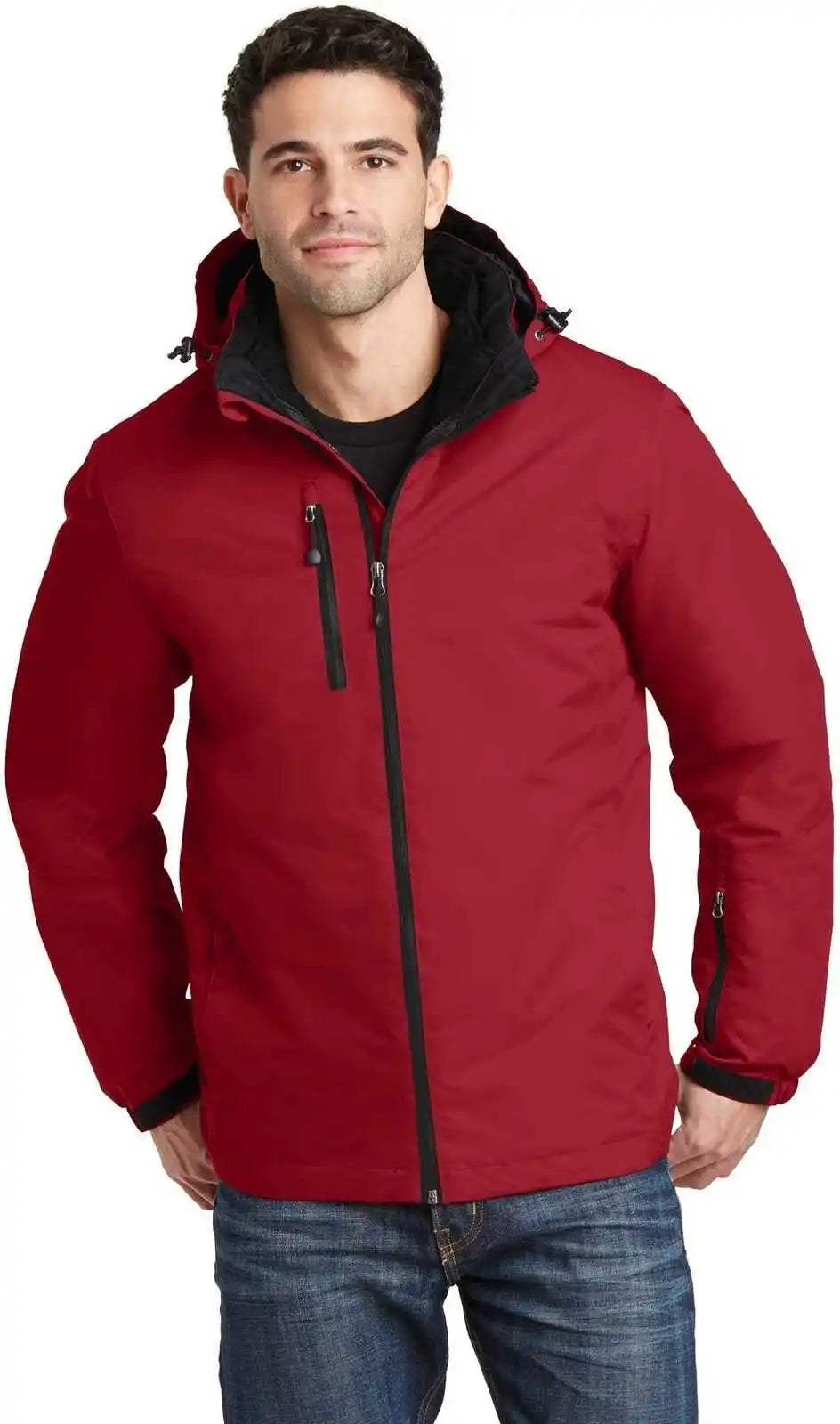 Port Authority J332 Vortex Waterproof 3-in-1 Jacket - Rich Red Black