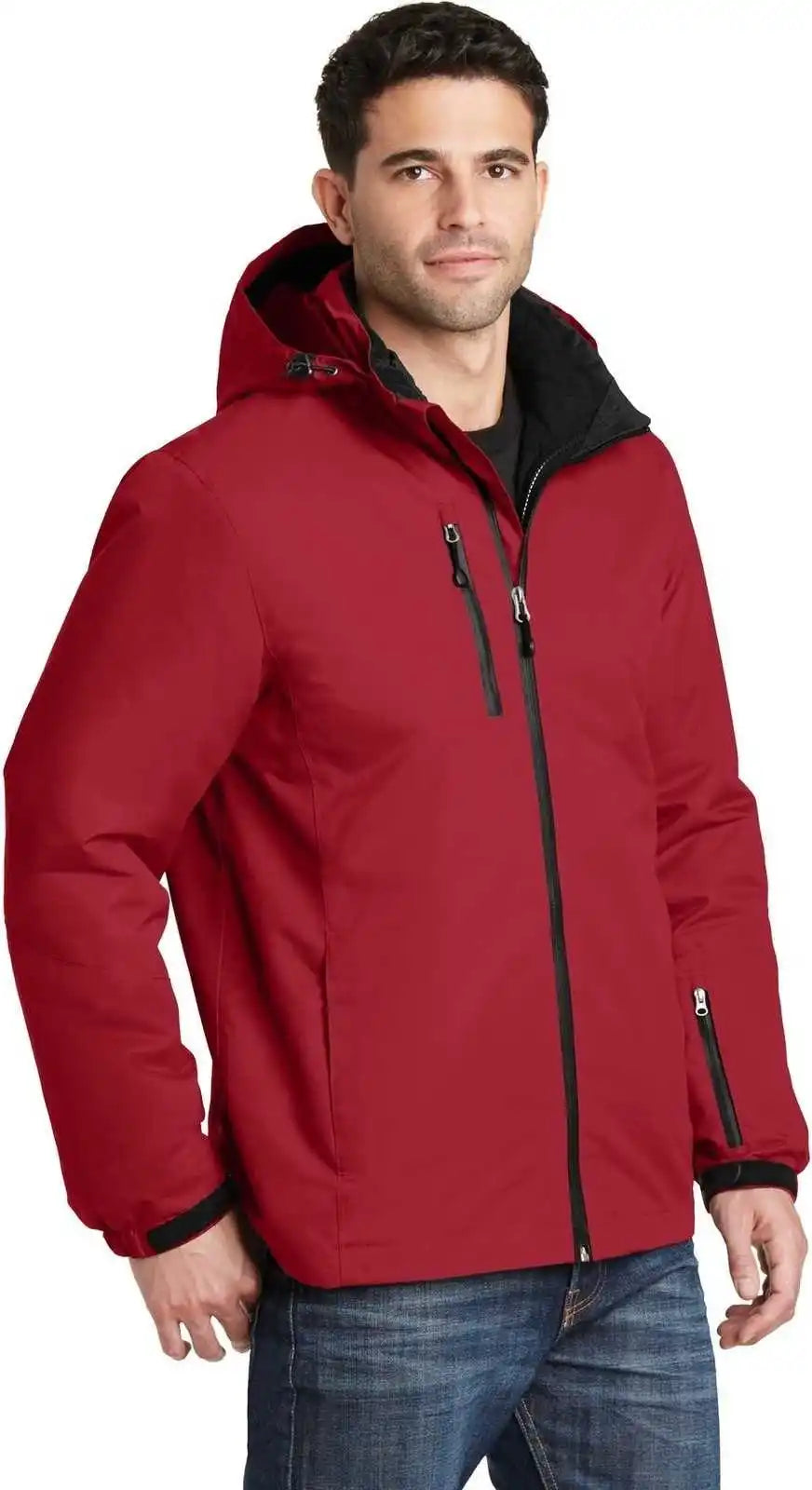 Port Authority J332 Vortex Waterproof 3-in-1 Jacket - Rich Red Black