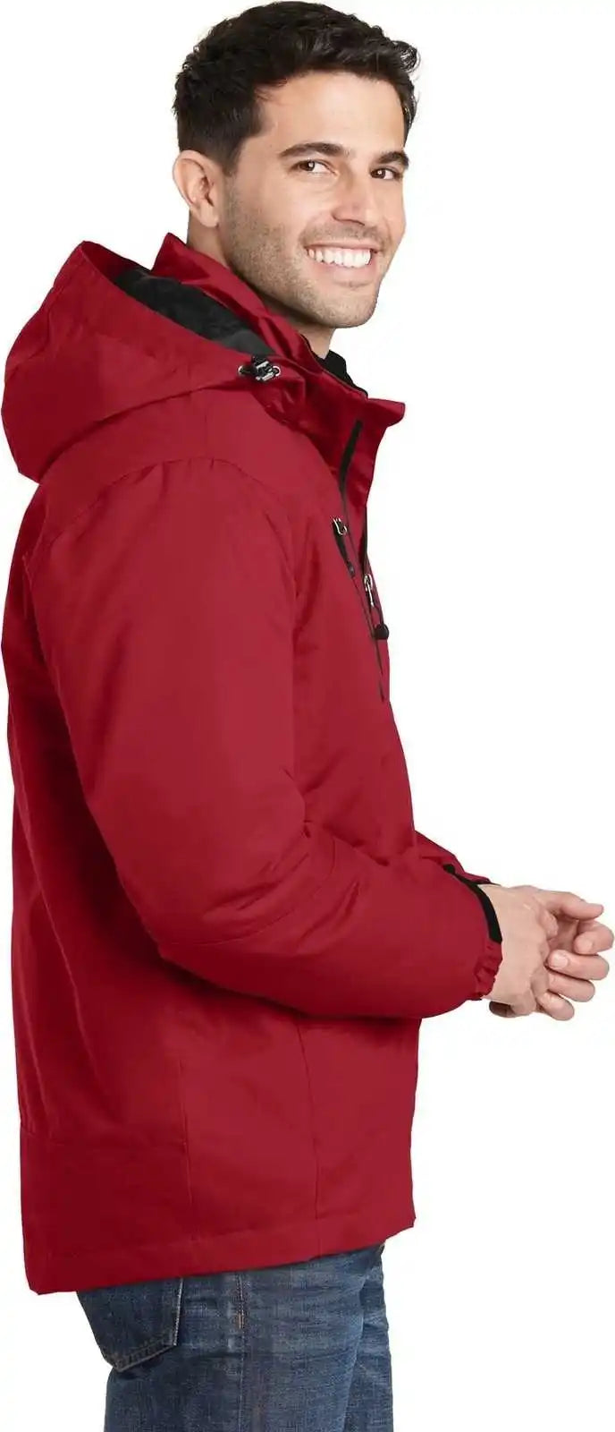 Port Authority J332 Vortex Waterproof 3-in-1 Jacket - Rich Red Black