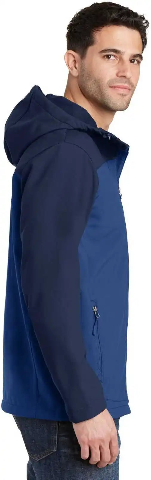 Port Authority J335 Hooded Core Soft Shell Jacket - Night Sky Blue Dress Navy