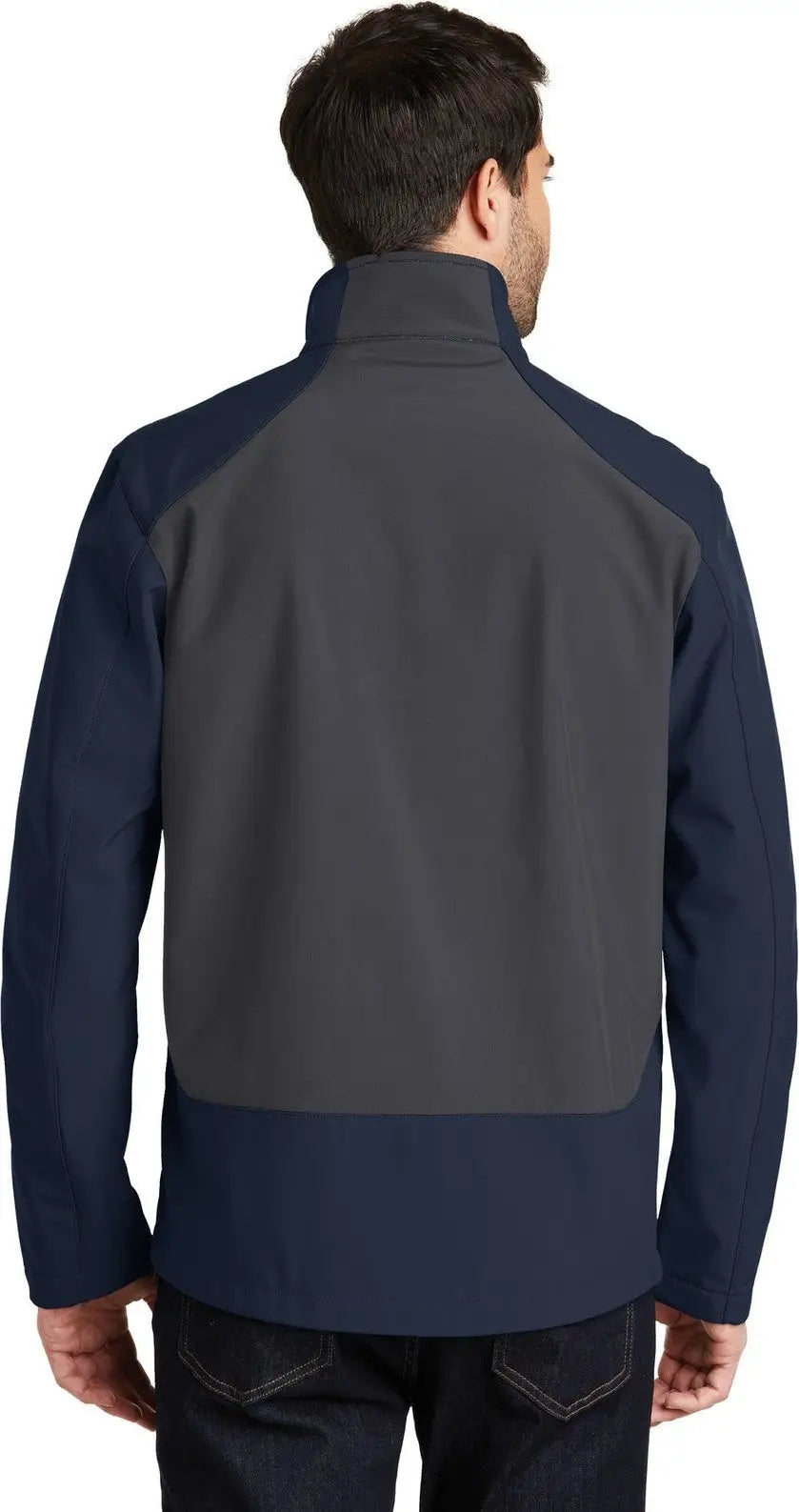 Port Authority J336 Back-block Soft Shell Jacket - Dress Blue Navy Battleship Gray