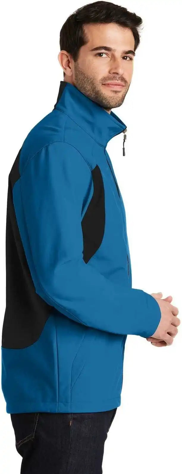Port Authority J336 Back Block Soft Shell Jacket Imperial Blue Black