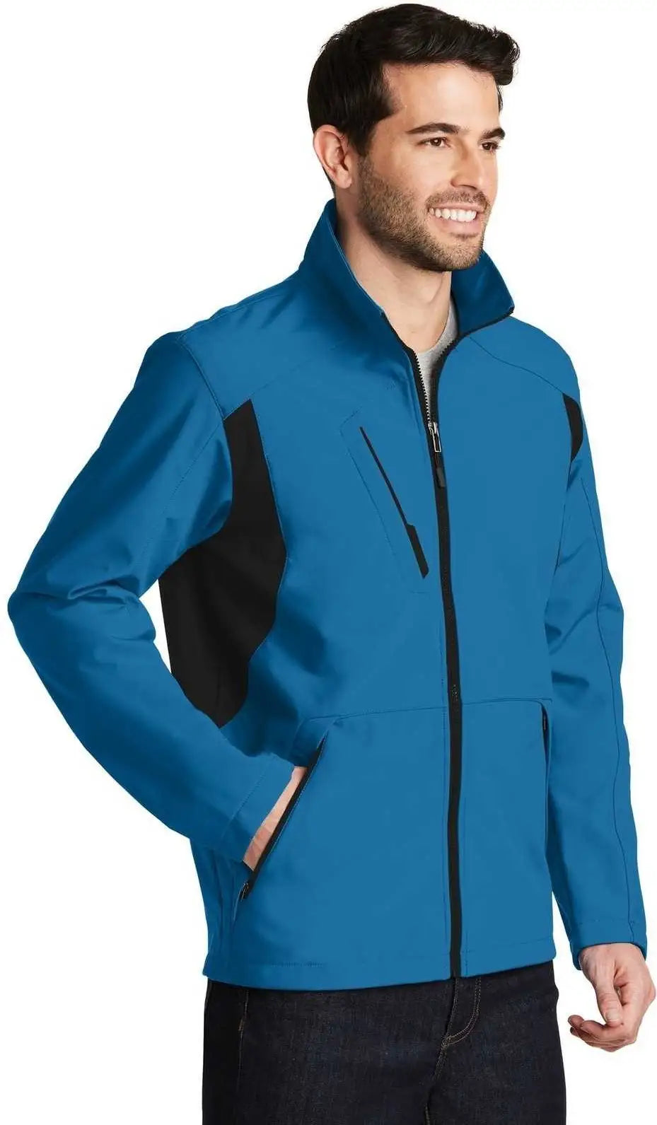 Port Authority J336 Back-block Soft Shell Jacket - Imperial Blue Black