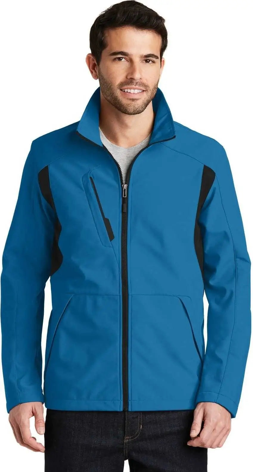 Port Authority J336 Back-block Soft Shell Jacket - Imperial Blue Black