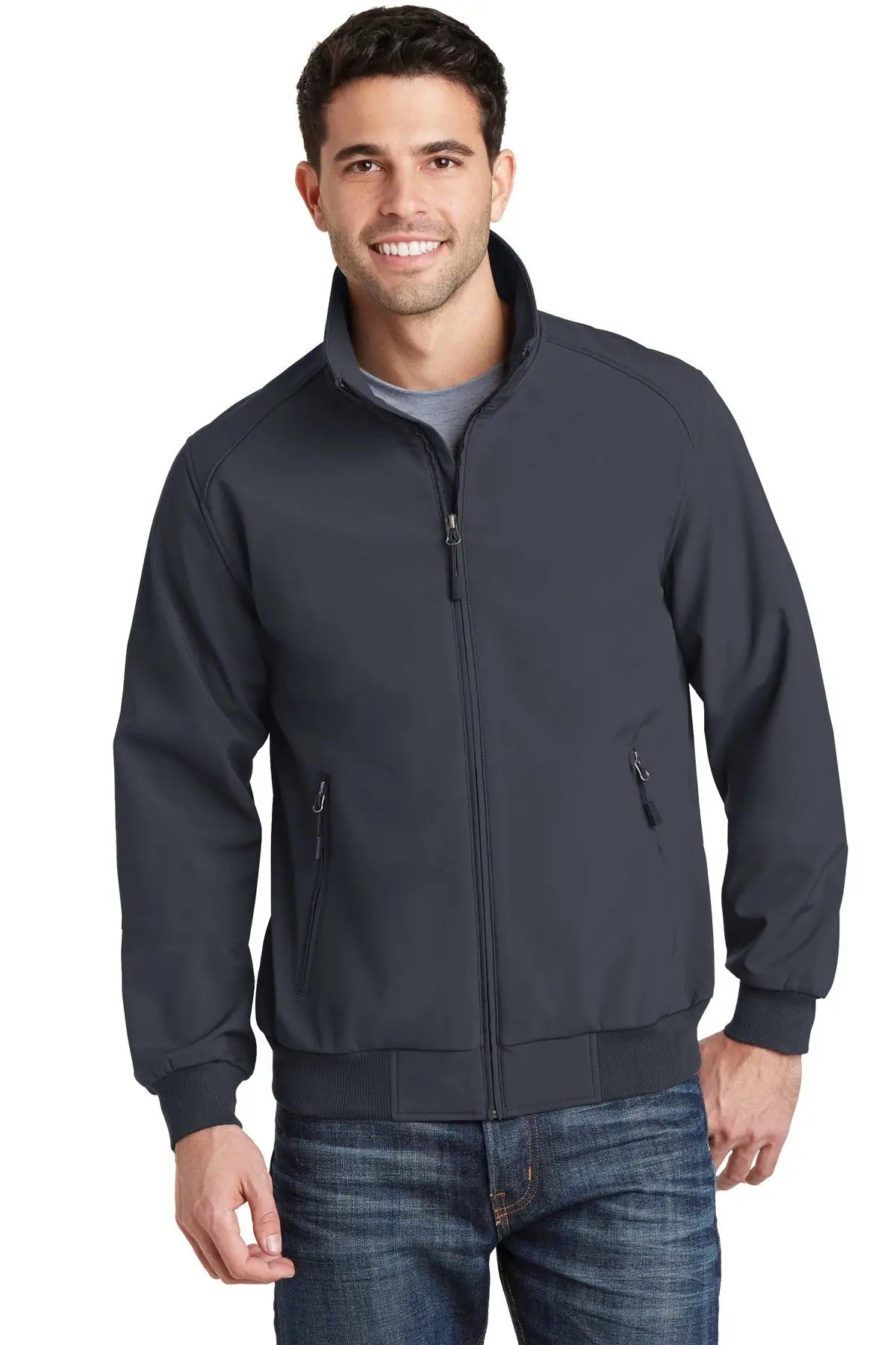 Port Authority J337 Soft Shell Bomber Jacket - Battleship Gray