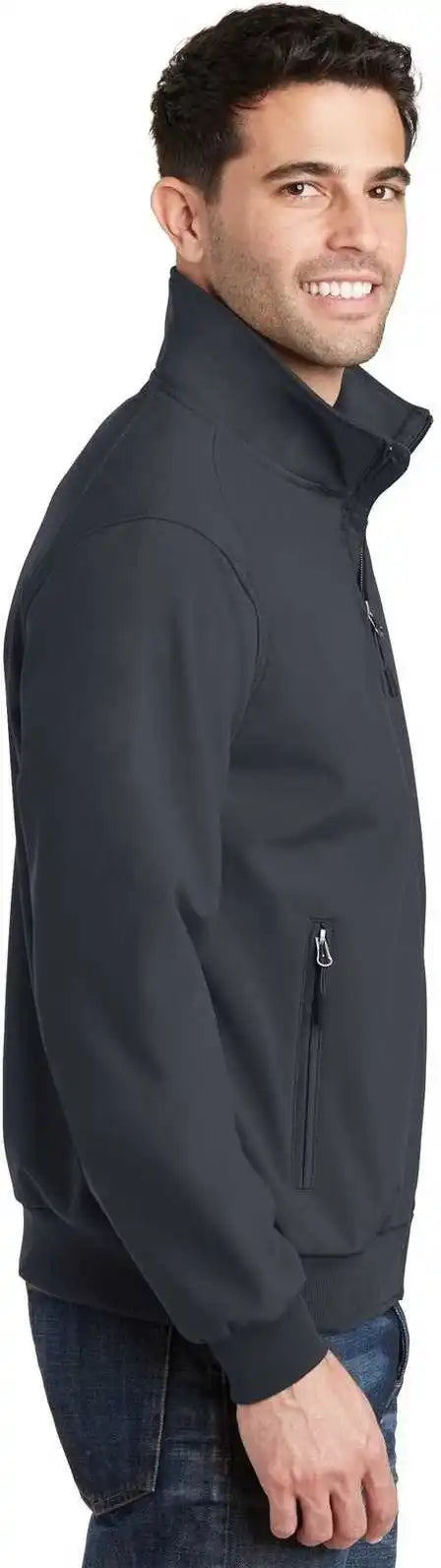 Port Authority J337 Soft Shell Bomber Jacket Battleship Gray