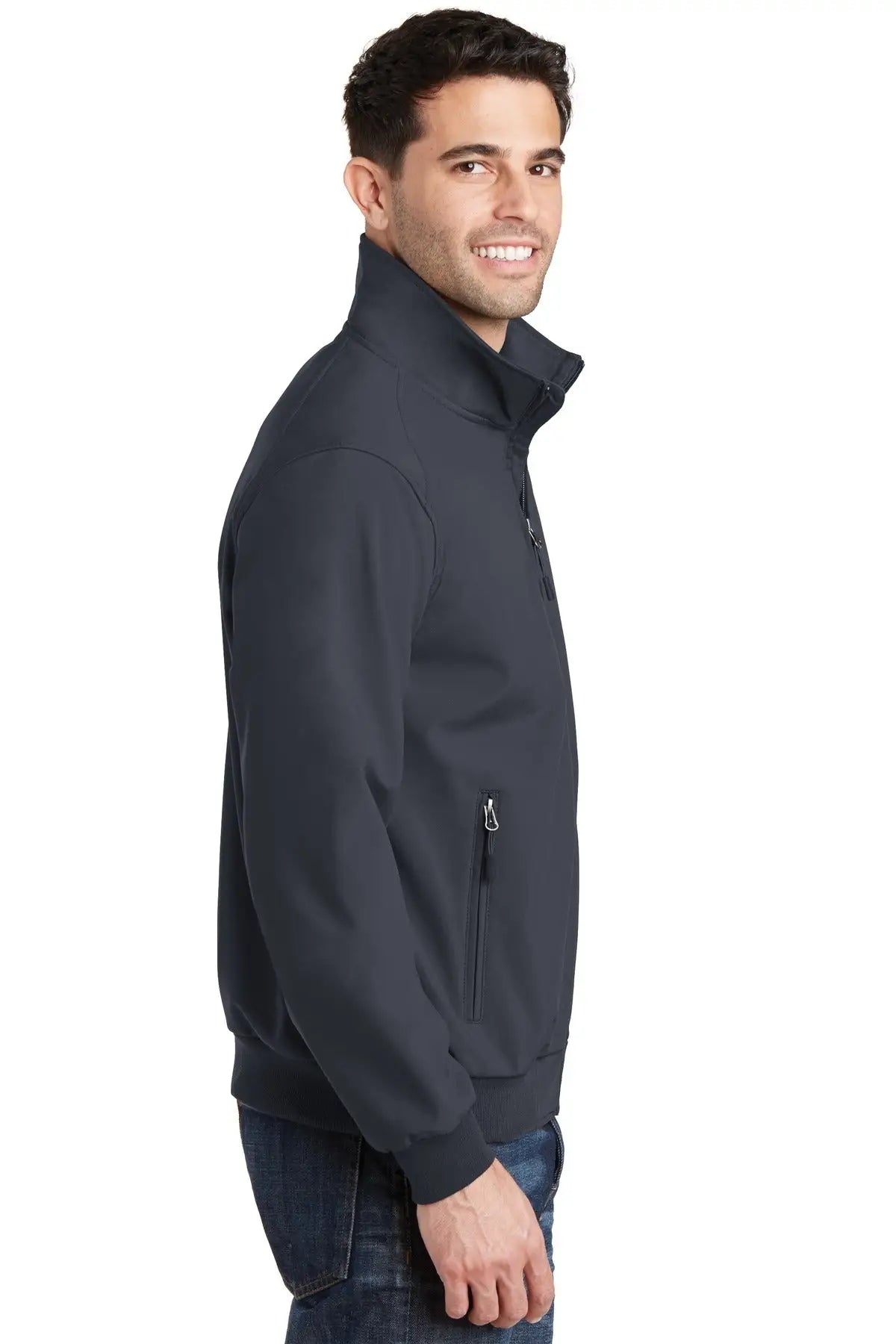Port Authority J337 Soft Shell Bomber Jacket - Battleship Gray