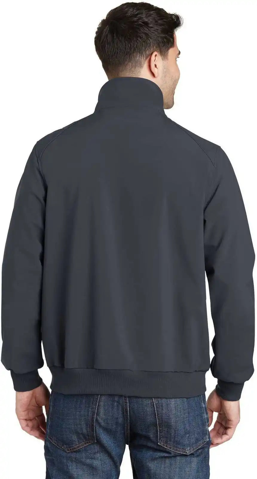 Port Authority J337 Soft Shell Bomber Jacket Battleship Gray