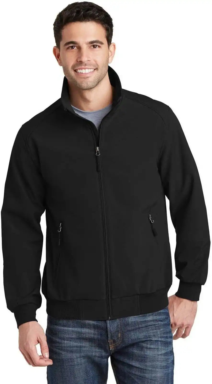 Port Authority J337 Soft Shell Bomber Jacket - Black