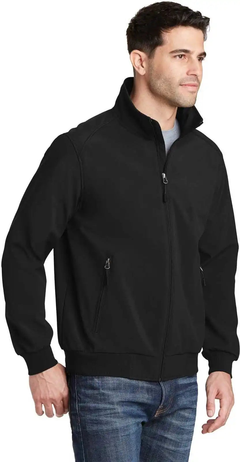 Port Authority J337 Soft Shell Bomber Jacket - Black