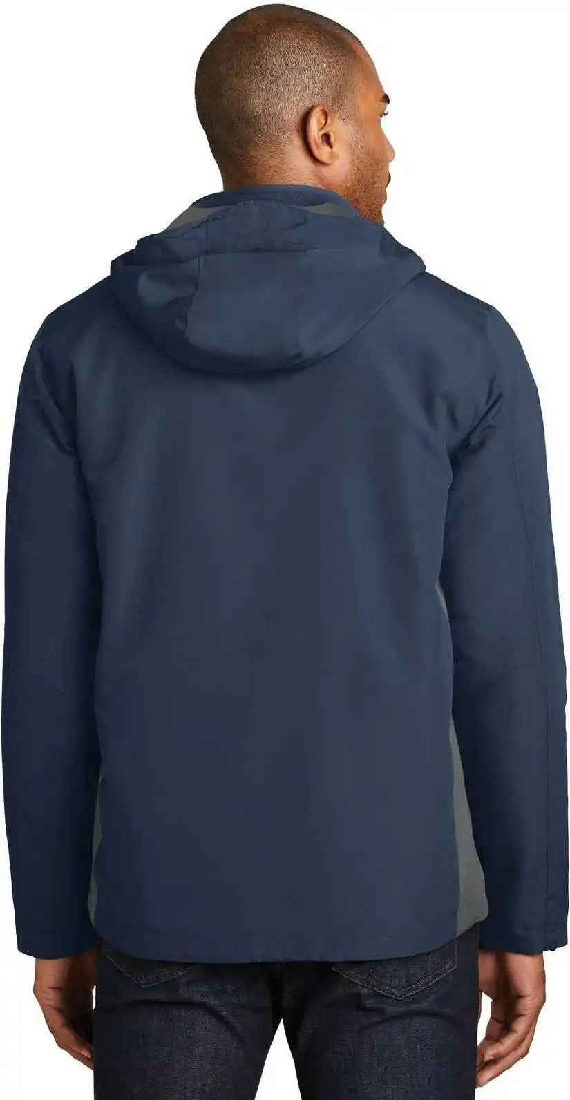 Port Authority J338 Merge 3 in 1 Jacket Dress Blue Navy Gray Steel