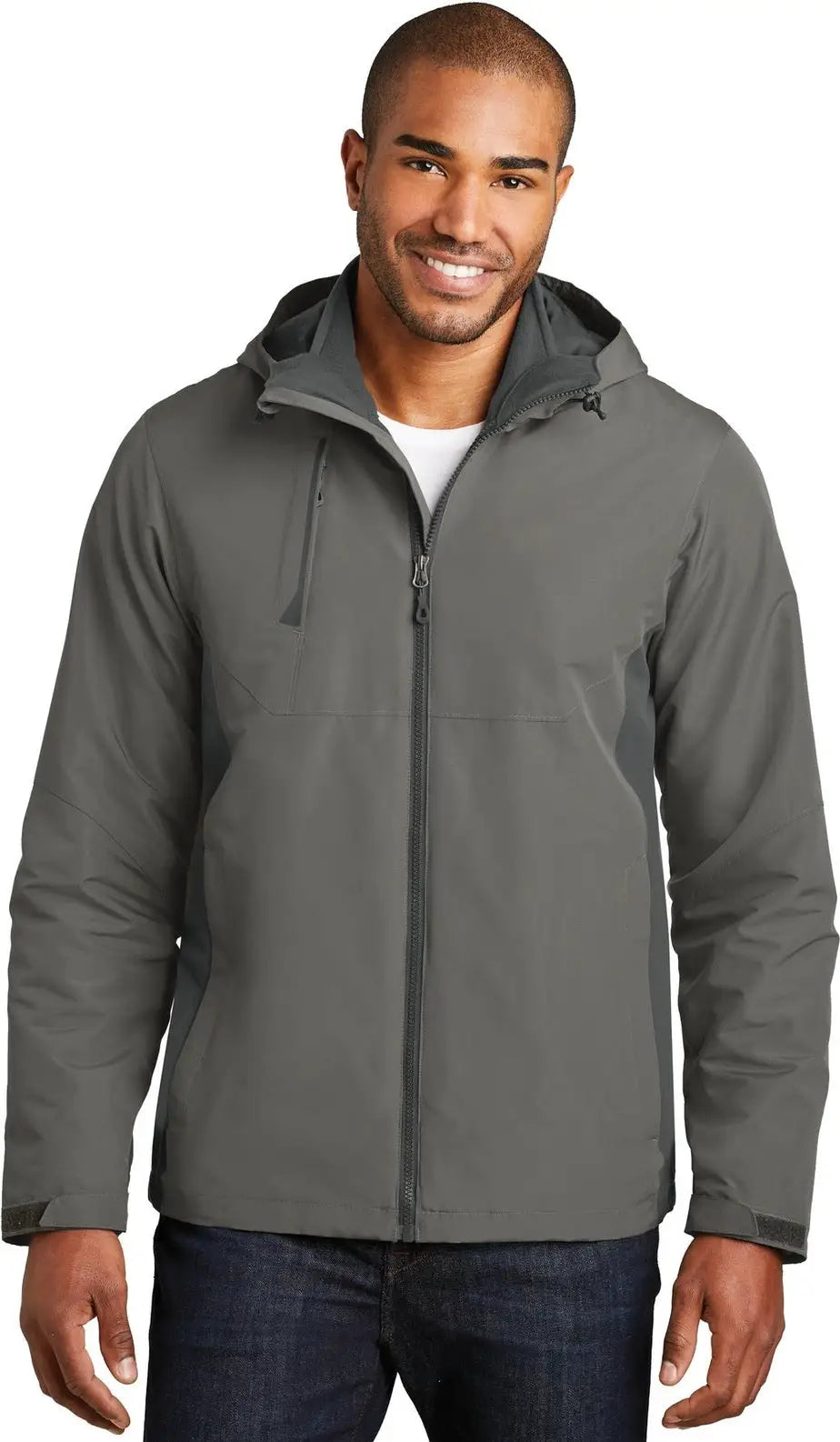 Port Authority J338 Merge 3-in-1 Jacket - Rogue Gray Steel - Gray/ / Adult Xs