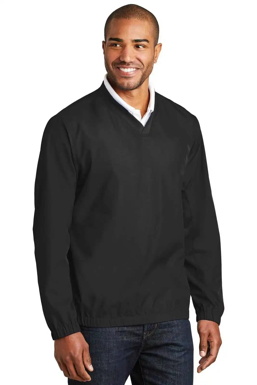 Port Authority J342 Zephyr V-neck Pullover - Black