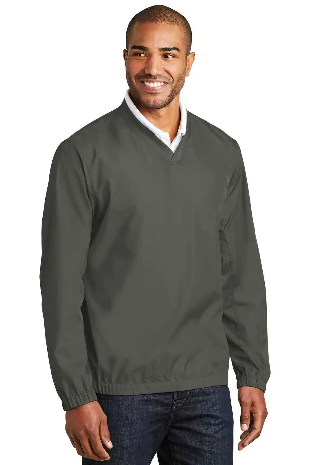 Port Authority J342 Zephyr V-neck Pullover - Gray Steel