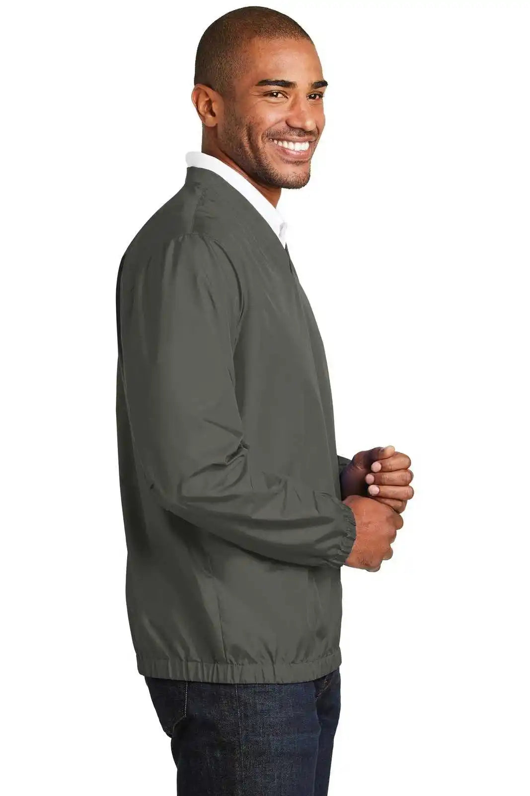 Port Authority J342 Zephyr V-neck Pullover - Gray Steel