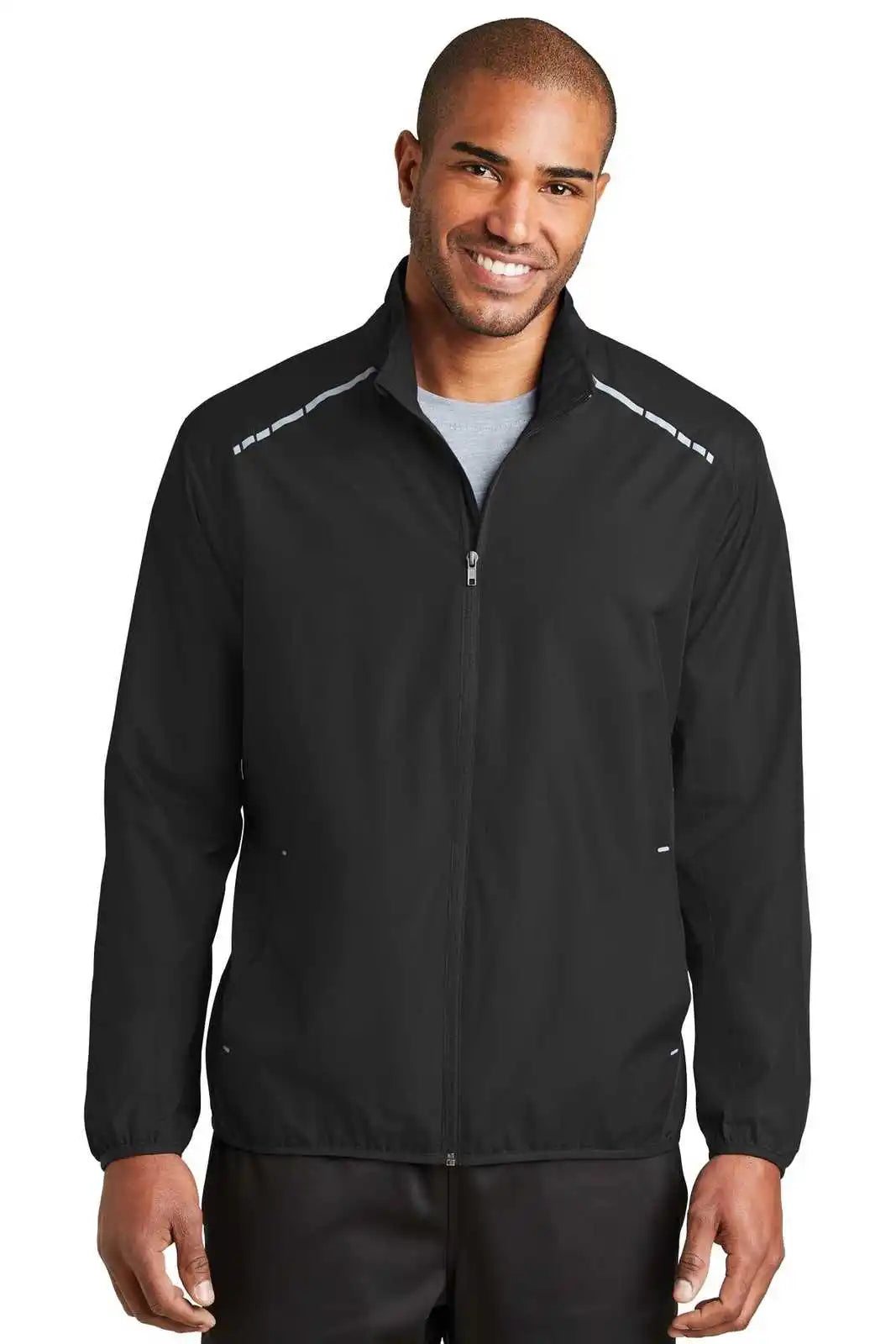 Port Authority J345 Zephyr Reflective Hit Full-zip Jacket - Black