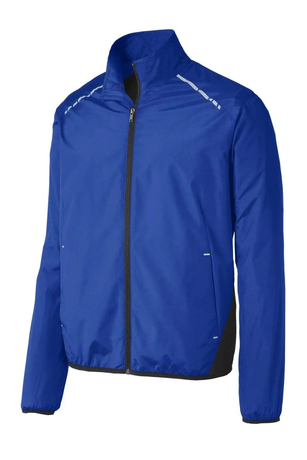 Port Authority J345 Zephyr Reflective Hit Full-zip Jacket - True Royal Deep Black