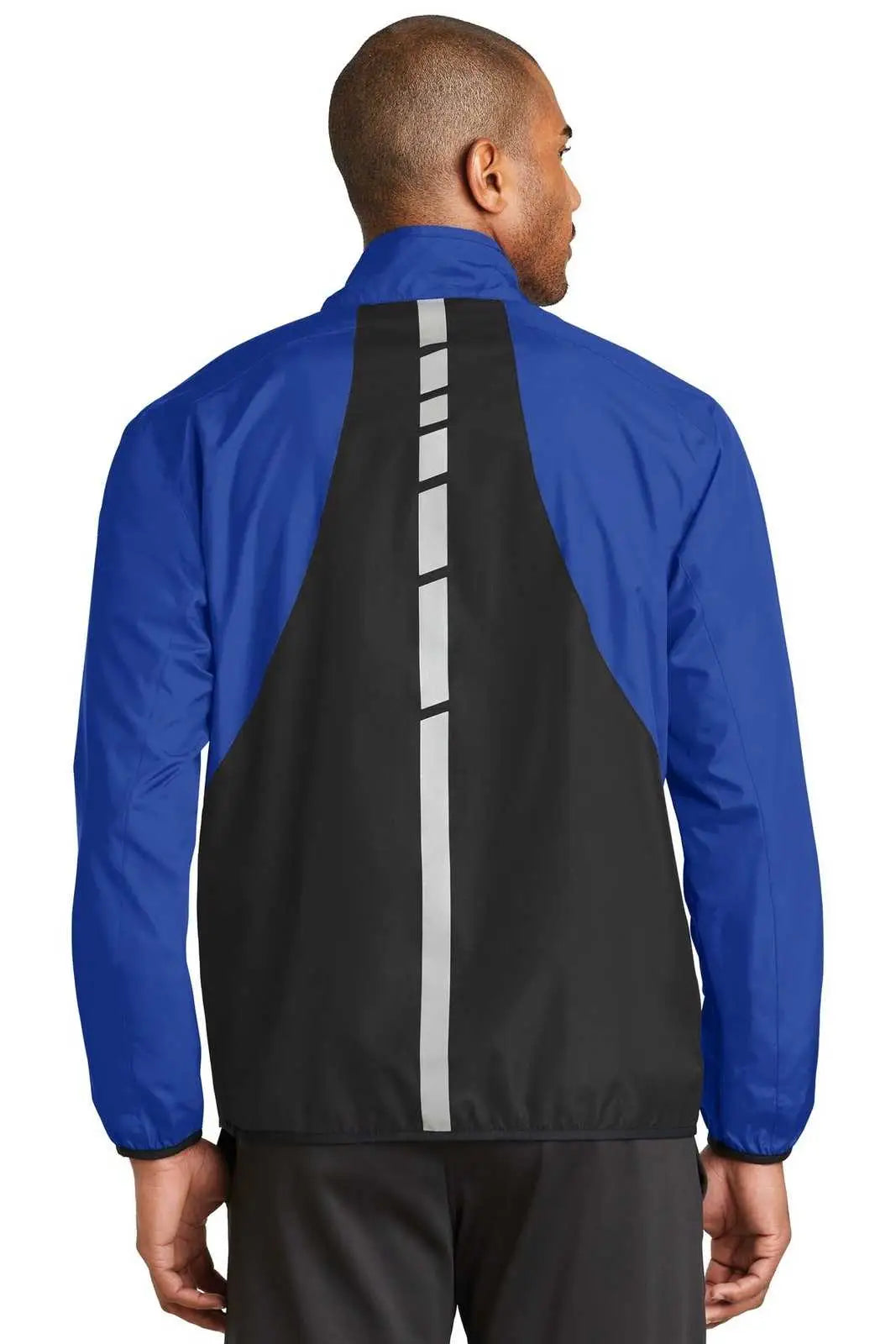 Port Authority J345 Zephyr Reflective Hit Full-zip Jacket - True Royal Deep Black