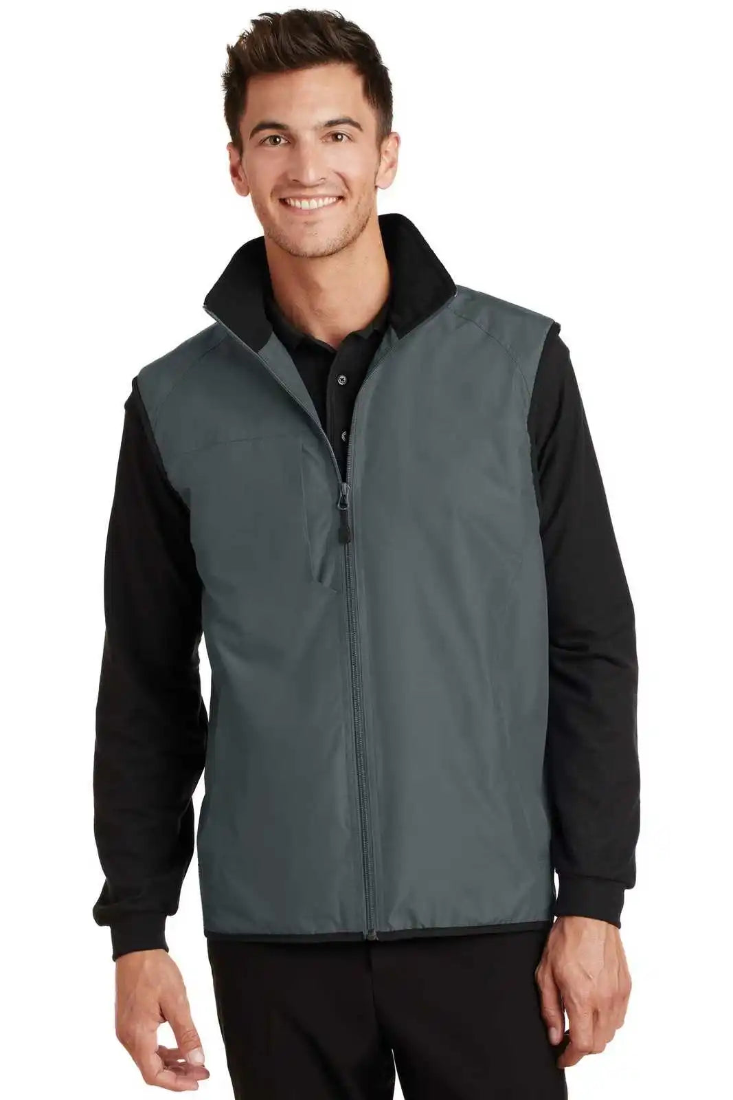 Port Authority J355 Challenger Vest - Steel Gray True Black