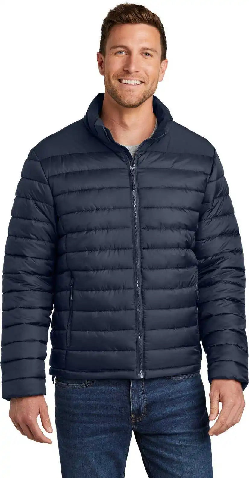 Port Authority J364 Horizon Puffy Jacket Dress Blue Navy