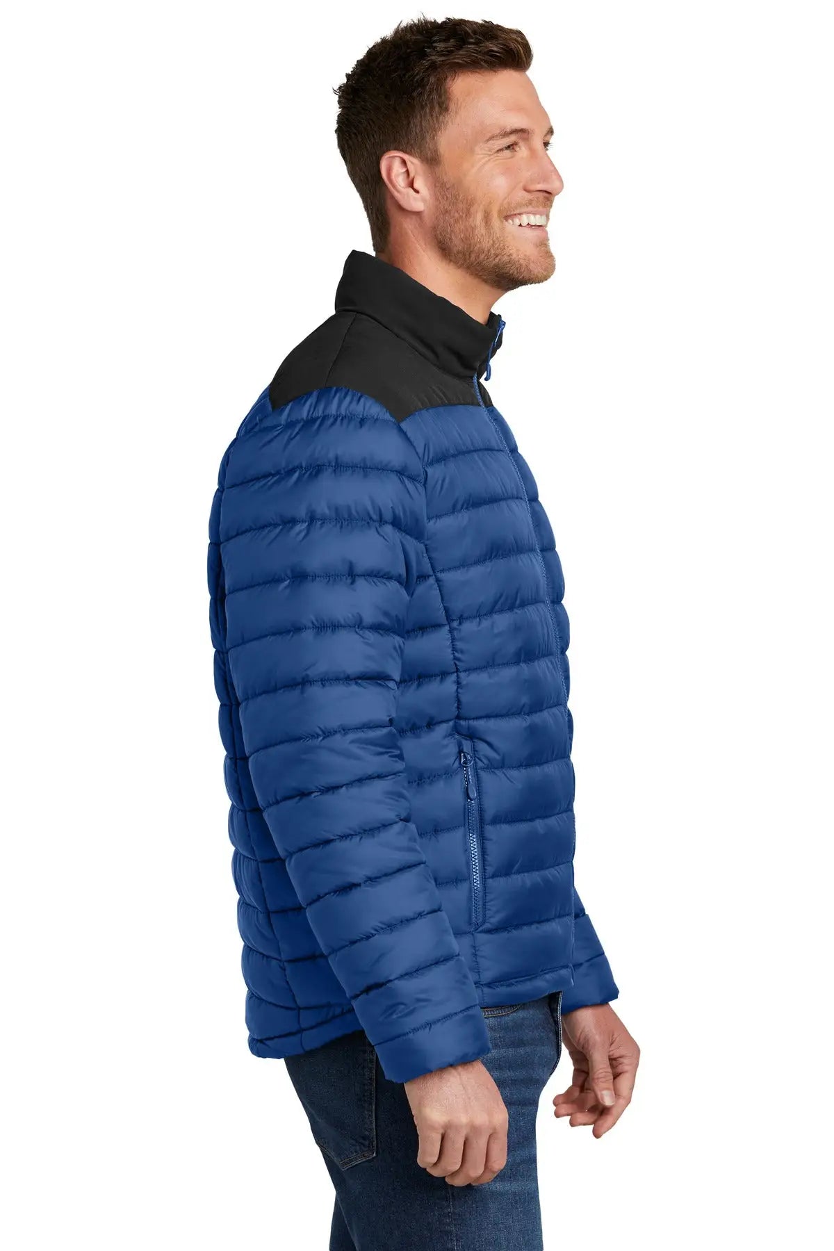 Port Authority J364 Horizon Puffy Jacket - True Blue Deep Black