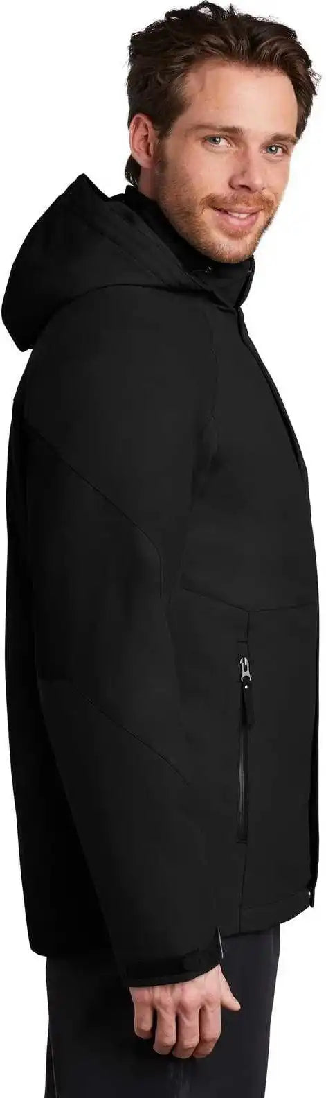 Port Authority J405 Insulated Waterproof Tech Jacket Deep Black