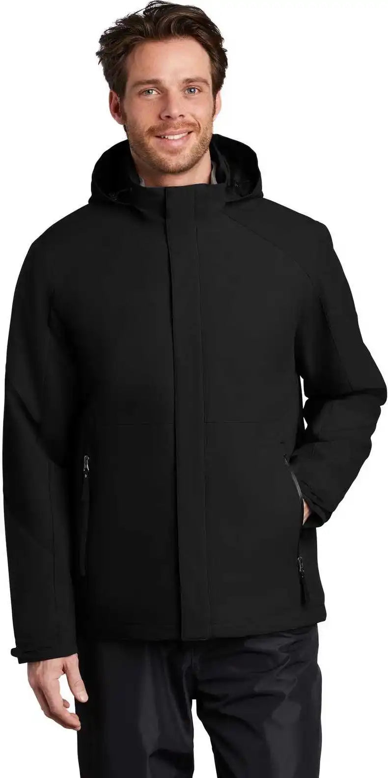 Port Authority J405 Insulated Waterproof Tech Jacket Deep Black