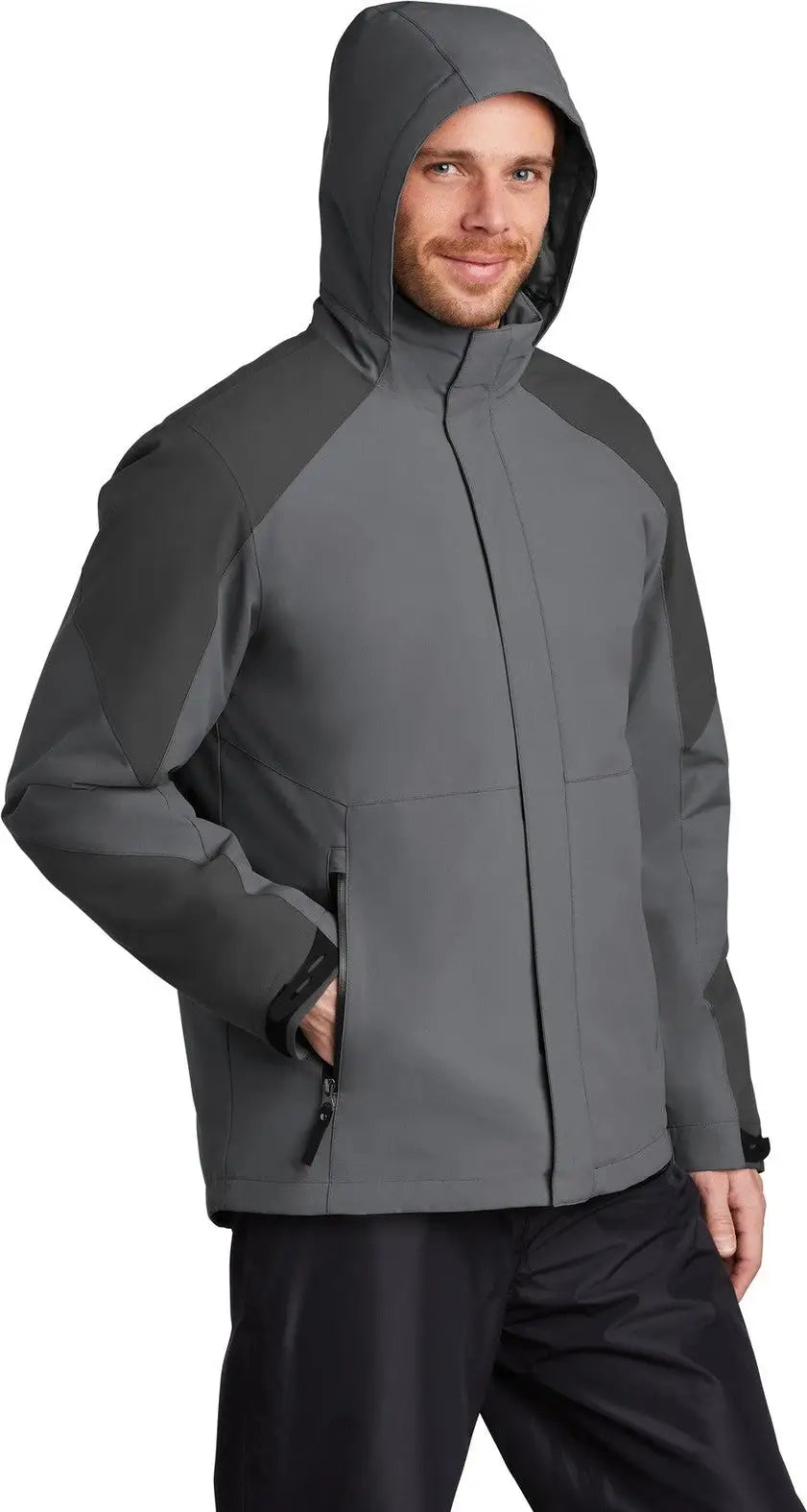 Port Authority J405 Insulated Waterproof Tech Jacket - Shadow Gray Storm - Gray/ / Adult Xs